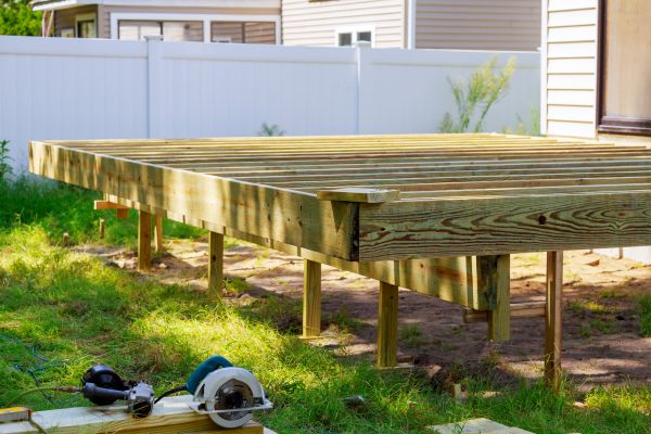 Elevated Deck Installation in Avon