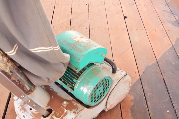 Cedar Deck Sanding in Avon